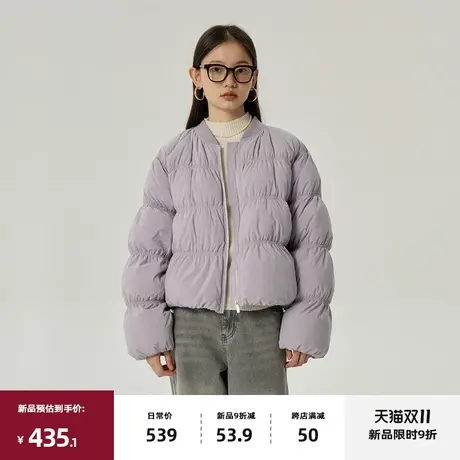 11/10 20点新品9折omont 90白鸭绒羽绒服女2023冬季新设计感外套图片