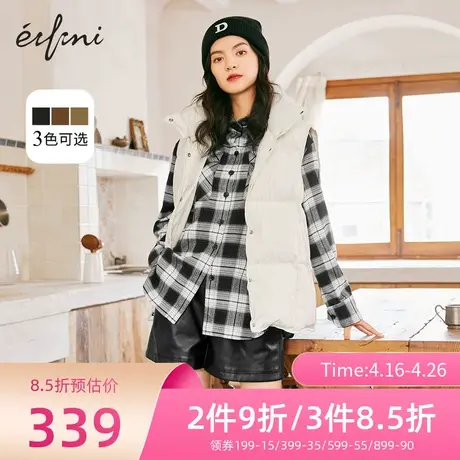 伊芙丽衬衫女春秋新款复古格纹长袖时尚休闲女士上衣1AC920551图片