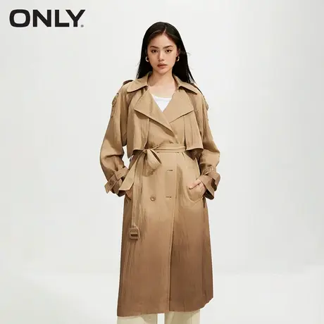 【莱赛尔面料】ONLY2024秋季新款休闲时尚风衣外套女|124136051图片