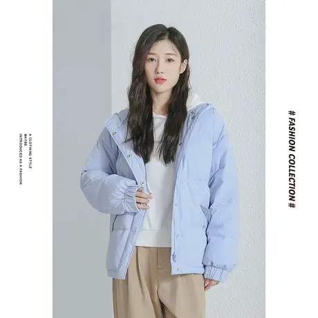 【商场同款】唐狮冬季新款羽绒服女时尚日常通勤连帽保暖外套图片