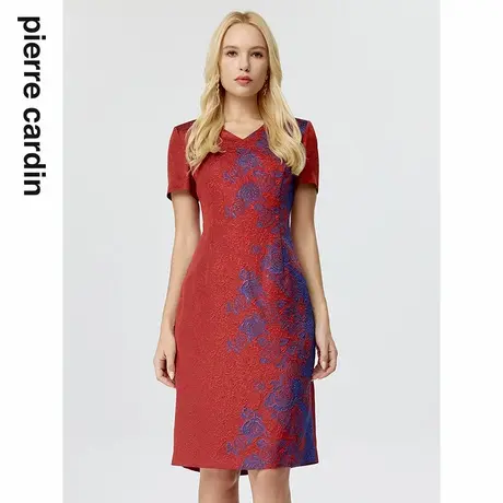 【皮尔卡丹女装】复古时尚修身轻礼服连衣裙【专柜正品】图片
