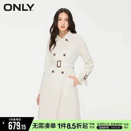 ONLY冬季通勤风时尚百搭翻领长袖风衣外套女|123336023图片