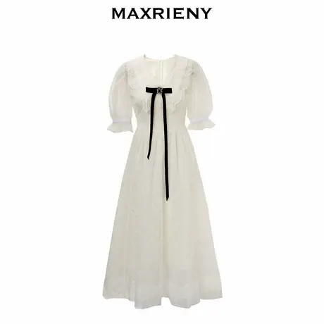 【奥莱】MAXRIENY仙美度假连衣裙裙子少女感小白裙图片