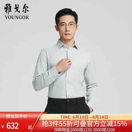 【商场同款】雅戈尔男士长袖衬衫春秋新款官方商务休闲长袖衬衫男图片