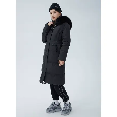【商场同款】唐狮冬季新款羽绒服女基础气质款中长款加厚保暖羽绒图片