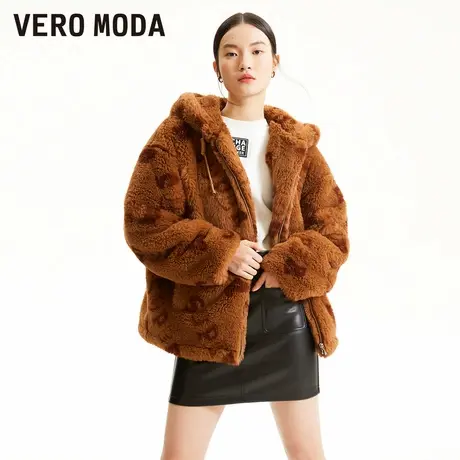 Vero Moda外套女春季毛毛宽松连帽字母休闲韩系可爱32411L004图片