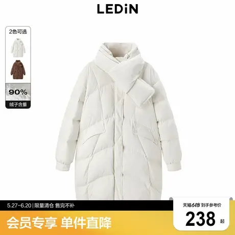 乐町围巾泡芙羽绒服女冬季新款外套C2ACD4514图片