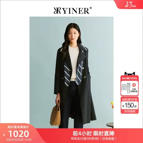 YINER音儿商场同款女装2023秋季新款大衣(风衣)8C63307006图片