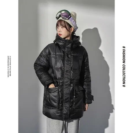 【商场同款】唐狮冬季新款羽绒服女基础收腰显瘦通勤羽绒上衣外套图片
