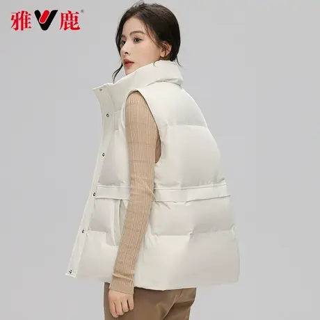 雅鹿羽绒马甲女2023新款马夹立领时尚百搭品牌款小个子外穿秋冬季图片