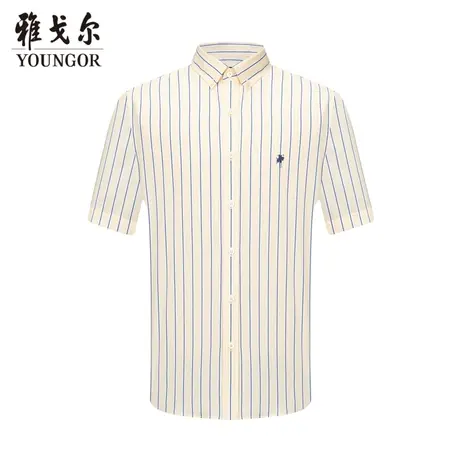 雅戈尔奥莱 商场同款男士短袖衬衫新款官方正品商务休闲短袖衬衫商品大图