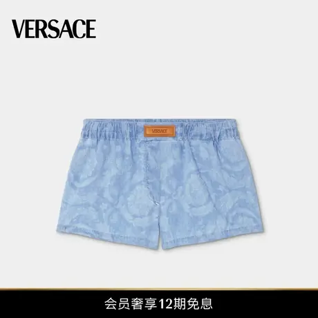 【夏日度假】VERSACE/范思哲 女士Barocco提花青年布平角短裤图片