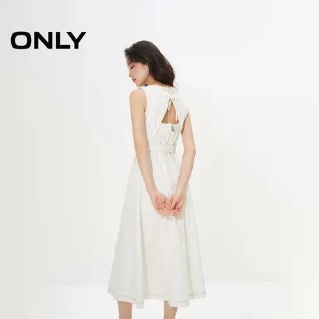 ONLY夏季通勤吊带收腰A字中长款牛仔连衣裙女|124242010图片