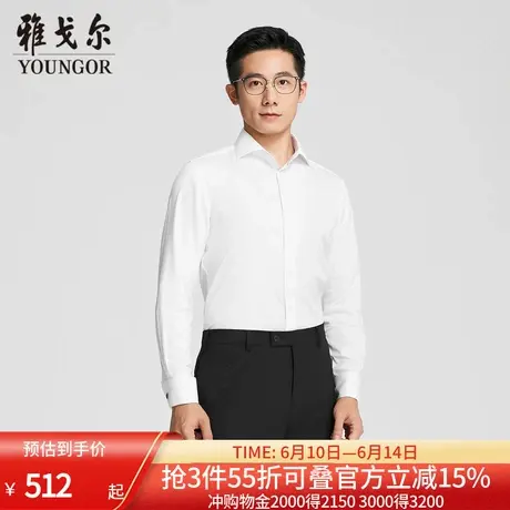 【商场同款】雅戈尔男士长袖衬衫春秋新款官方商务休闲长袖衬衫男图片