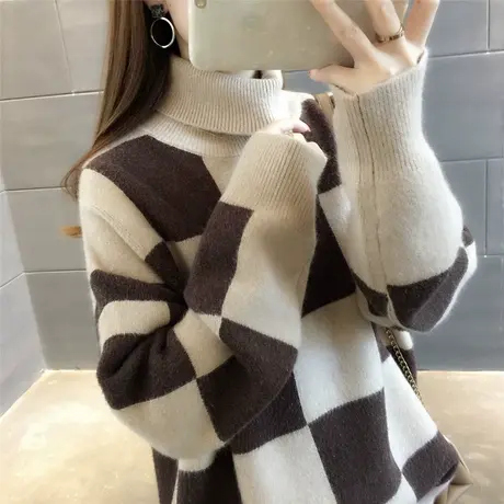 毛衣女装2024年新款春秋季春装春款宽松高领女士毛衣服外穿打底衫图片