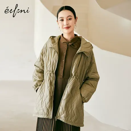【商场同款】伊芙丽羽绒服女2021冬季新款保暖鸭绒外套1CA280901图片