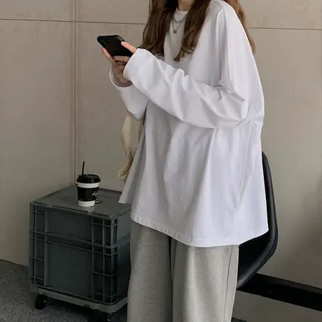 春秋冬新款内搭打底衫2024女装外穿秋衣加绒叠穿卫衣上衣长袖t恤图片