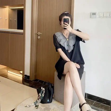 绝美连衣裙2025大码胖mm高级感裙夏天休闲裙子别致独特显瘦减龄潮图片