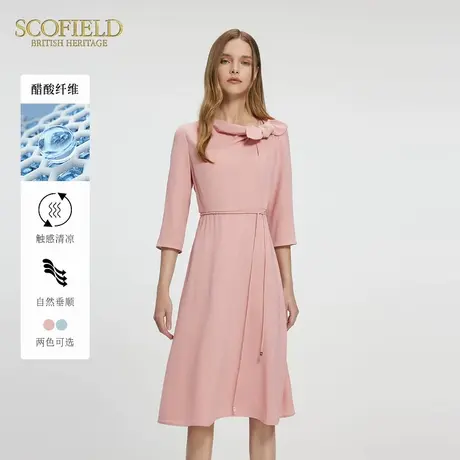【醋酸】Scofield女装法式设计感蝴蝶结连衣裙A摆2025夏季新款图片