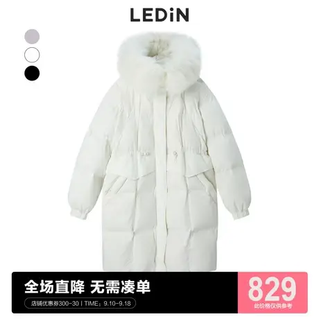 乐町甜美带帽羽绒服2022冬季新款长款羽绒C5ACC4904图片