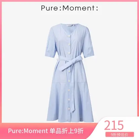Pure Moment连衣裙年夏季新款显瘦收腰法式修身时尚甜美女裙图片