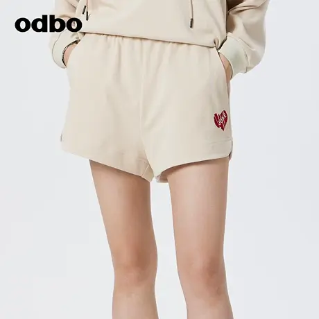 odbo/欧迪比欧运动休闲短裤女春季新款高腰外穿百搭显瘦宽松裤子图片