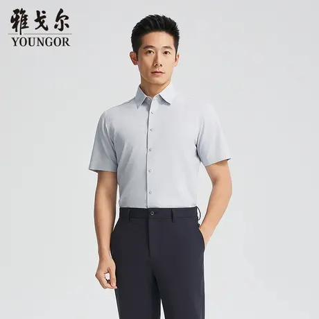 【商场同款】雅戈尔男士短袖衬衫夏季新款官方商务休闲短袖衬衫男图片
