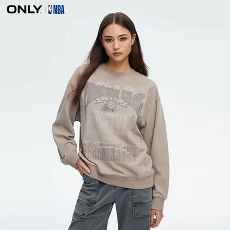ONLY2023冬季新款NBA联名款潮酷刺绣宽松圆领卫衣女|12339S032图片