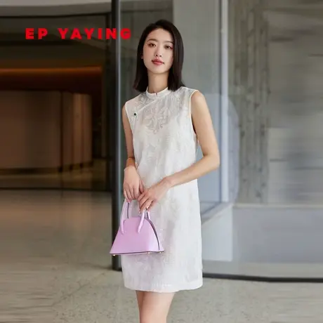 EP雅莹女装 重工绣花盘扣真丝欧根纱旗袍连衣裙夏季商场同款4123A图片