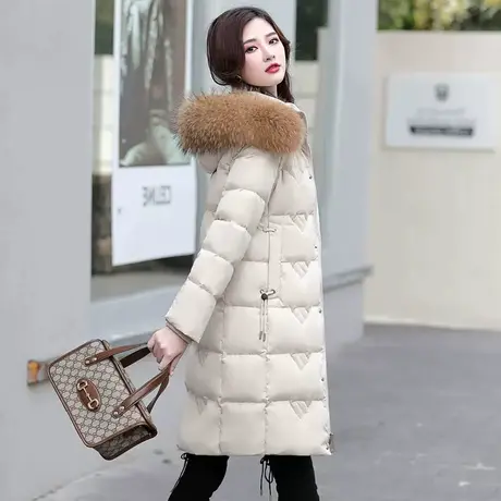 恋上17号羽绒服女中长款2022年新款真白鸭绒冬季爆款白色修身女士图片