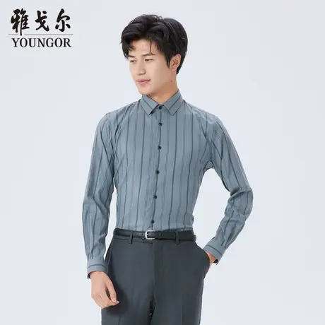 雅戈尔奥莱 商场同款男士长袖衬衫秋冬新款官方商务休闲长袖衬衫商品大图