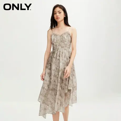 【油画裙】ONLY夏季时尚气质长款吊带秋日碎花连衣裙女图片