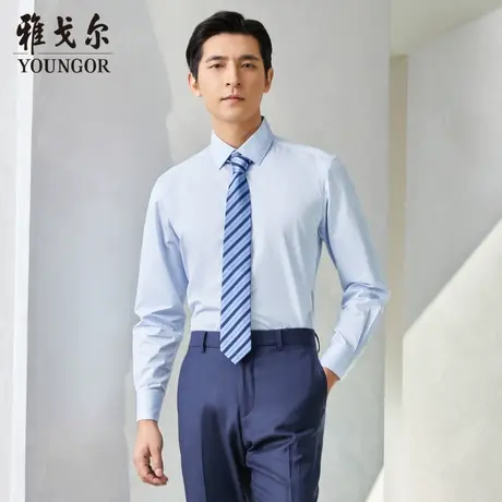 【商场同款】雅戈尔男士长袖衬衫春季新款官方商务休闲衬衫S3516商品大图