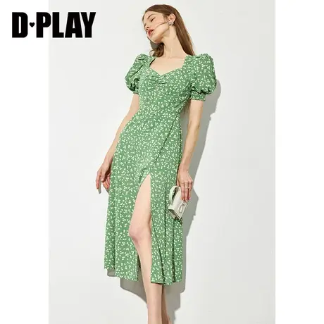 DPLAY德帕拉夏新法式ins风设计感泡泡袖连衣裙度假碎花长裙图片