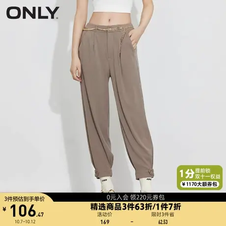 【买4免1】ONLY奥莱夏季灯芯绒通勤休闲裤女图片