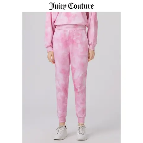 Juicy Couture橘滋裤子女春季新款扎染运动休闲裤宽松针织长裤薄图片