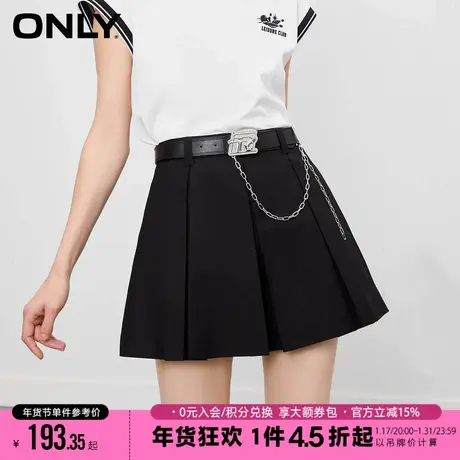 ONLY2023冬季新款时尚休闲显瘦百褶短裤裙裤休闲裤女图片