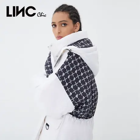 LINC金羽杰羽绒服女2023冬新款反季断码清仓专柜中长款女款面包服图片