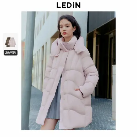 乐町中长款面包羽绒服女冬季新款超柔连帽保暖羽绒外套潮图片