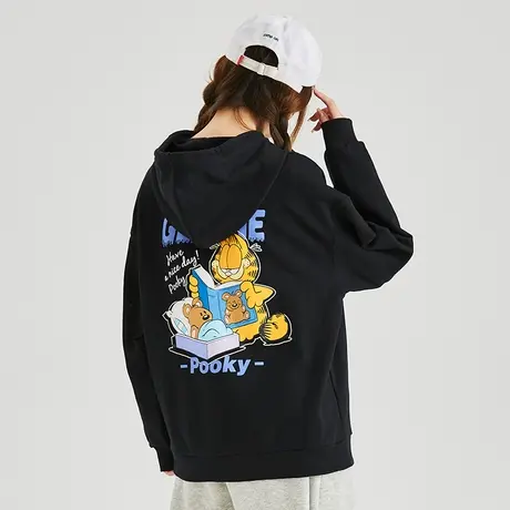 唐狮连帽卫衣女卡通印花春秋新款卫衣韩版宽松外套学生上衣潮图片