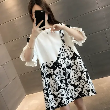 纯棉短袖T恤女装宽松2023年新款秋季洋气中长款设计感打底衫爆款图片