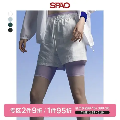 SPAO女士韩国同款春季新款韩版休闲宽松直筒短裤SPTHD25G01图片