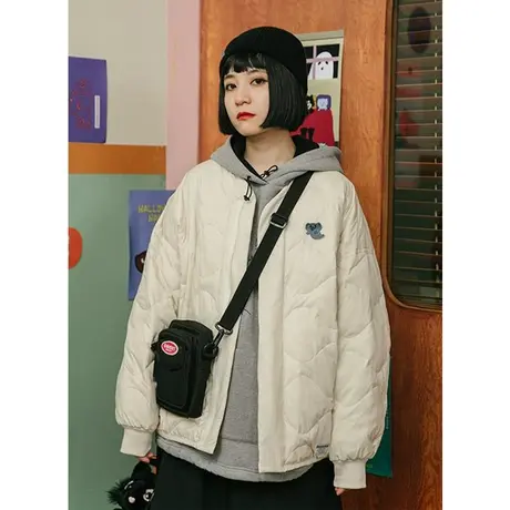 蛋挞家omont 复古宽松轻薄羽绒服女小个子短款白鸭绒显瘦冬季外套图片