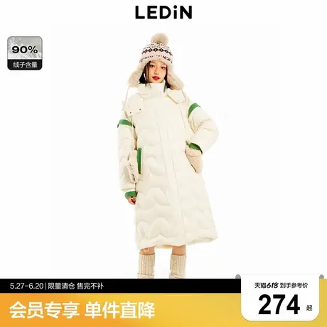 乐町休闲撞色泡芙羽绒服冬季新款外套C2ACD451图片