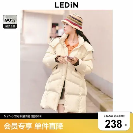 【清仓】乐町冬季新款编织泡芙羽绒服女中长款C2ACD4407图片