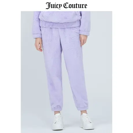 Juicy Couture橘滋春季新款迪士尼联名毛绒束腿裤运动休闲卫裤女图片