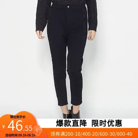 艾格春季女装时尚百搭潮流简约显瘦休闲修身休闲铅笔裤女Z1417图片