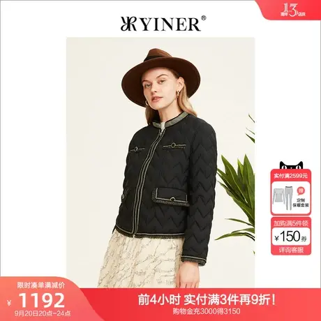 【小香风】YINER音儿女装2022冬短款羽绒服高级感图片
