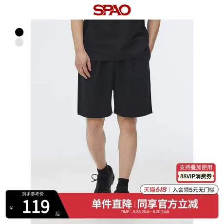 SPAO韩国同款2025年夏季新品男女同款简约运动休闲短裤SPMTF24C02图片