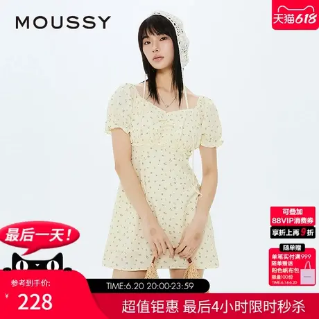 MOUSSY 夏季甜美少女学院风碎花连衣裙女028HS930-0411图片